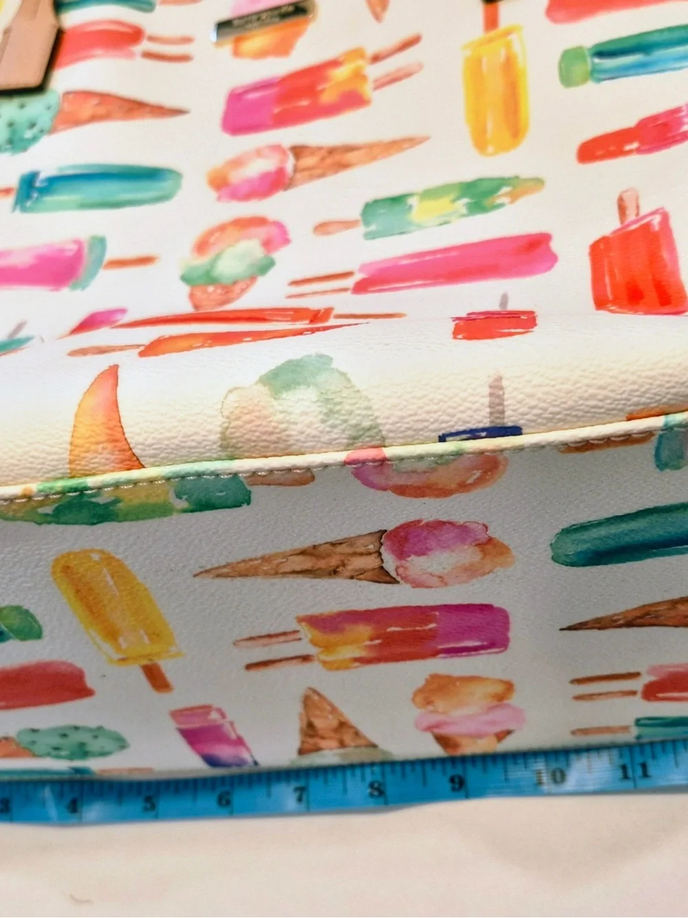 kate spade Ice Cream Print Tote Bag in White Multi size large